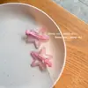 Novo grampo de cabelo sem costura de estrela de cinco pontas franja quebrada grampo de cabelo não machuca o cabelo grampo de cabelo lateral colorido doce meninas grampo de cabelo infantil