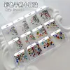 Pedras Strass Redondas Coloridas de Fundo Plano para Nail Art SS3 SS4 SS5 Cores Sortidas Múltiplos Tamanhos Vidro DIY Decoração para Nail Art Adesivos de Strass