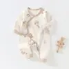 Roupas de Bebê para Primavera e Outono, Conjunto Borboleta Antibacteriano Protetor de Barriga, Pijama Puro Algodão Classe A para Recém-Nascidos, Macacão