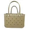 Bolsa de Praia Eva Perfurada em Estoque, Bolsa de Mão Feminina de Grande Capacidade, Bolsa Cesta Organizadora de Cosméticos, Bolsa Transversal