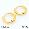 Brincos Redondos Europeus e Americanos Transfronteiriços de Aço Inoxidável 18K Design de Nicho Japonês e Coreano Brincos Versáteis em Espiral para Homens e Mulheres