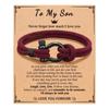 Temu Promoção Imperdível Europeu e Americano Novo Bracelete de Praia com Fivela em U Bracelete de Corda Milanesa Tecido à Mão com Fivela de Ferradura Régua Ajustável
