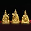 Estátua de Bronze Sanqing de Latão de Yuanshi Lingbao Moral Tianzun Estátua de Bronze de Shangqing Yuqing Taiqing Taishanglaojun