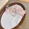 Pinza de Plátano con Lazo de Malla Súper de Hada para Mujeres, Elegante Pinza Vertical para Cola de Caballo, Pasador Dulce y Versátil