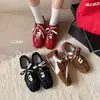 Estilo Cuatro Estaciones, Disponibles Todo el Año~ Octubre Piel Dividida de Vaca + Piel Sintética Altura Interior Creciente Calzado Deportivo Casual Entrenamiento Alemán Zapatos para Mujer