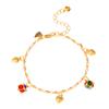 Pulsera de Color Europeo y Americano con Circonita Tridimensional de Cuadrado Grande para Mujer Diseño de Nicho Ins Pulsera de Delfín con Goteo Rosa y Corazón