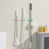 Clip para Mopa Sin Taladro Soporte de Mopa para Baño Montado en Pared Clip para Escoba Montado en Pared Sin Taladro