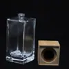 Frasco de perfume quadrado 100ml frasco de perfume de fundo grosso spray baioneta frasco de vidro frasco de perfume transparente frasco de cristal