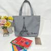 Bolso de Lona Casual para Mujer Transfronterizo Bolso de Hombro con Logotipo Impreso Bolso de Mano para Tutoría Estudiantil Bolso con Patrón de Moda Bolso de Mujer