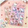 Pegatinas Sanrio Hello Kitty Dibujos Animados Pegatinas 3D con Pedrería para Niñas Linda Kuromi Libro de Pegatinas de Burbujas