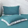 Fronha lisa para estudantes, capa de fronha estilo princesa para dormitório, fronha estilo coreano, vendida em par ou individualmente