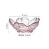Tigela de Óleo Essencial Estilo Japonês Flor de Cerejeira Borda Dourada Salão de Beleza Spa Prato de Vidro Transparente Tigela para Misturar Óleo de Massagem Gua Sha Saúde