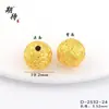 Retenção de Cor Elevada Novo Estilo Chinês Ouro Areia Flor Peônia Pingente de Contas com Borla Colar Bola Flor Peônia Gravada Antiga Colar de Corda Trançada