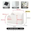 Estante de almacenamiento de pared lateral para refrigerador, colocado detrás de la puerta de entrada, para guardar film transparente y suministros de cocina; caja de almacenamiento magnética de pared