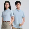 01Camisa polo, seda de hielo, verano, corporativo, transpirable, 10 mujeres mismo estilo, piqué manga corta, hombre cuello camisero manga corta, 88 Lyocell 2