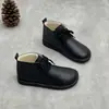 Botines Artísticos Hechos a Mano de Piel Genuina con Punta Redonda y Estilo de Cordones, Estilo Mori Girl Plano, Nuevo Modelo 2025, Zapatos Bajos de Primera Capa de Piel de Vaca para Mujer