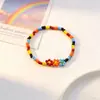 Pulsera Bohemia de Semillas de Flores Margaritas de Colores, Flores Pequeñas, Fresca y Dulce