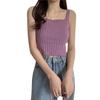 Camisola blanca pequeña de punto estilo BM para mujer, diseño de interiores de verano, estilo nicho, top corto de chica atractiva a la moda