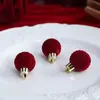 Nuevo producto transfronterizo: Decoraciones de Navidad - Set de 30 bolas de Navidad flocadas de lujo ligero de 3 cm, adornos para árbol de Navidad