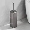Juego de Portacepillo para Inodoro de Acero Inoxidable Cepillo de Limpieza para Inodoro Baño Hogar Desodorante Cepillo para Inodoro Montado en Pared con Tapa