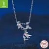 Pingente de prata céu estrelado original dia e noite elfo pulseira diy acessórios de miçangas estilo fada fantástica pingente de prata de lei s925