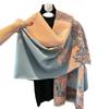 Bufanda nueva de cachemira jacquard de otoño e invierno, bufanda gruesa y cálida de moda para combinar con todo, chal elegante Songshan Pavilion para mujer