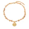 Collar con Colgante de Concha de Moda Más Vendido en Amazon para Mujer Estilo Bohemio Cadena para Clavícula de Concha de Grava Collar al Por Mayor