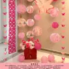 Set de Decoración de Ambiente para Habitación de Boda Rosa, Guirnalda de Boda Completa, Tira Larga con Palabras Felices, Decoraciones Colgantes para la Sala de Estar y el Dormitorio de la Novia