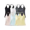 Camisola Lisa Versátil de Color Sólido para Mujer con Copas, Ropa Interior Dulce y Atrevida, Top Tubo Base Versátil Ajustado para Verano