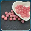 Pedra vermelha de gelo calcedônia pedra rosa contas diy acessórios de joias de cristal pulseira colar material para contas atacado
