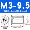 SO-M2M3M4M5M6M8 Remache Hexagonal Galvanizado de Agujero Pasante Placa de Presión Tuerca de Chapa Columna Espárrago de Acero al Carbono