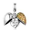Panjia Nuevo Caliente Oro y Plata Pedrería Amor Trébol de Cuatro Hojas Pato Amarillo Corona Accesorios para Joyería DIY con Cuentas Mano