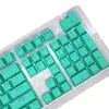 ABS cor duas cores moldagem por injeção caractere fechado transparente 104 teclas digitação azul toner e branco capa de teclado mecânico cap universal