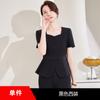 Terno profissional feminino 2024 verão nova moda vestido joalheria esteticista roupas de trabalho finas de manga curta ferramental