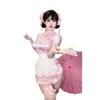 Delantal de sirvienta Lolita de estilo japonés para niña pequeña chef china Niang, nuevo vestido cheongsam chino, traje para mujer