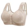 Sujetador de Copa Fija con Broche Frontal para Mujer, Estilo Delgado, Talla Grande, Sin Aros, Push-Up, Copa Fija, Estilo Camiseta sin Mangas, Sujetador Talla Grande