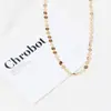 Collar de metal nuevo, joyería europea y americana, collar geométrico pequeño y fresco hecho a mano, cadena de clavícula amazónica para mujer