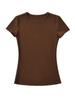 Playera Básica de Cuello Redondo Ajustada Adelgazante de Hombro Corta de Manga Corta Verano Jersey Color Sólido Combinable Top Base para Mujer
