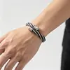 Punto Popular Transfronterizo Suministro Pulsera de Cable de Acero Inoxidable Pulsera de Alambre Envuelto Abierta Pulsera de Acero de Titanio