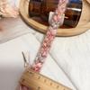 Outono e inverno novo estilo rosa vermelho pequeno estilo chanel renda acessórios trança trançada à mão faça você mesmo fita de borda