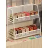 Estanterías de supermercado, estanterías para snacks, cestas inclinadas, expositores promocionales móviles de varias capas para tiendas pequeñas y tiendas de conveniencia