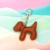 Popular Europeu e Americano Couro Laço Cachorro Animal Boneca Chaveiro Carro Chaveiro Bolsa Pingente Capa de Celular Acessórios