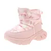 Botas de neve infantis 2024 inverno novo quentes impermeáveis antiderrapantes forradas com fleece grossas quentes botas para meninas