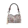 Nova Bolsa de Ombro Único Bordada Estilo Nacional Chinês Feminina 2026 Novo Estilo Estilo Étnico Bolsa de Axila Elegante Bolsa Saco Transversal