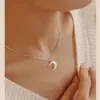 Collar de Luna Wang Hedi Diseño Nicho Avanzado ins Alto Valor de Belleza Combinable Sencillo Regalo para Pareja