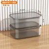 Caixa de Armazenamento Transparente, Grande Capacidade, Caixa Plástica para Roupas de Guarda-Roupa Doméstico, Armazenamento e Organização de Baú de Brinquedos, Dobrável