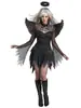 Disfraces de Halloween, Disfraces de Cosplay de Ángel Negro, Disfraces de Performance de Ángel Negro, Uniformes de Ángel Oscuro Zombi Maligno, Disfraces de Bruja
