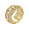 Anillo Personalizado de Plata S925 Incrustado con Moissanita Venta Caliente Transfronteriza Europea y Americana Joyería de Mano Personalizada Hip-Hop Accesorios de Moda para Hombre Hiphop