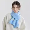 Cachecol de Tricô Versátil de Cor Sólida 12 Cores Novo para Mulheres, Cachecol de Lã Estilo Coreano Outono e Inverno para Homens e Mulheres, Casais, Estudantes, Protetor de Pescoço de Lã
