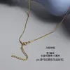 Collar de acero inoxidable con baño de vacío de oro de 18k con cadena de cadena de bola cadena para suéter cadena de labios accesorios de joyería diy al por mayor